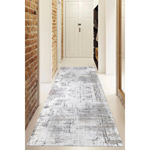 Dijital Kaymaz Yıkanabilir Modern Gri̇ Mutfak Halısı Salon Halısı Yolluk