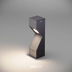 Fonelight Dualluz Bahçe Aydınlatması Bollard Antrasit 35 Cm