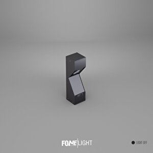 FoneLight Dualluz 35 cm LED Bahçe Set Üstü Aydınlatma Antrasit Alüminyum IP65 Peyzaj Yürüyüş Yolu Bahçe Lambası 3000K