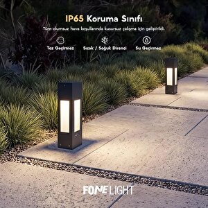 Luxera 35 cm LED Bahçe Set Üstü Aydınlatma Antrasit Alüminyum IP65 Peyzaj Yürüyüş Yolu Bahçe Lambası 3000K