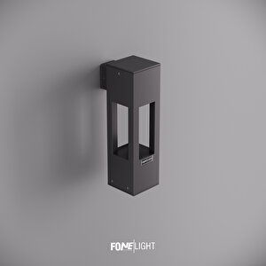 Fonelight Aka Dış Mekan Bahçe Duvar Apliği Antrasit 35 Cm