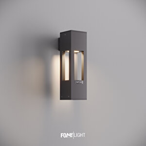 Fonelight Aka Dış Mekan Bahçe Duvar Apliği Antrasit 35 Cm