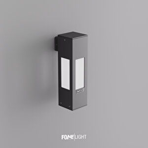 Fonelight Luxera Alüminyum Pleksili Modern Duvar Apliği Antrasit 35 Cm