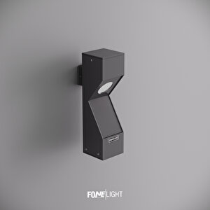 Fonelight Dualluz Alüminyum Duvar Apliği Bahçe Aydınlatması Antrasit 35 Cm