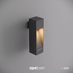 Luzerra 35 cm LED Duvar Apliği Antrasit Alüminyum IP65 Bahçe Peyzaj Dış Mekan Aydınlatması 7W 3000K