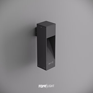 Fonelight Luzerra Alüminyum Modern Bahçe Duvar Apliği Antrasit 35 Cm