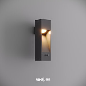 Fonelight Luzerra Alüminyum Modern Bahçe Duvar Apliği Antrasit 35 Cm