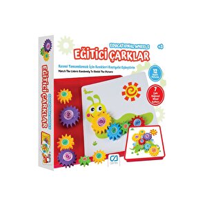 Eğitici Çarklar 3+ Yaş Çocuklar Için 12 Resim 7 Çarklı Eğlenceli Ve Eğitici Aktivite Oyunu