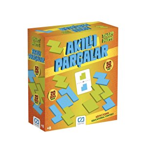Akıllı Parçalar 8+ Yaş Çocuklar Için 50 Kart 20 Şekil Eğlenceli Ve Eğitici Aktivite Oyunu