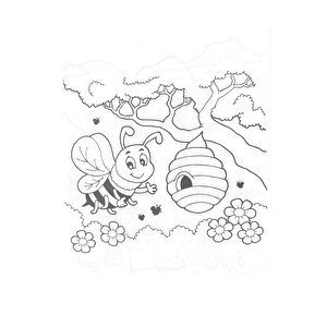 4'lü Colouring Book Çocuklar Için 19x26cm Karton Kapak 16 Yaprak 32 Resimli Boyama Kitabı