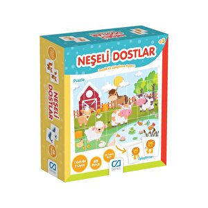 Ca Games Neşeli Dostlar 3+ Yaş Çocuklar Için 48 Parça Eğitici-eğlenceli Puzzle Ve Eşleştirme Oyunu