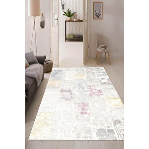 Dijital Kaymaz Yıkanabilir Modern Gri̇ Mutfak Halısı Salon Halısı Yolluk