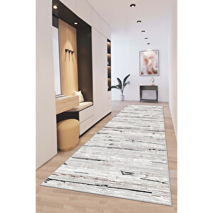 Dijital Kaymaz Yıkanabilir Modern Gri̇ Mutfak Halısı Salon Halısı Yolluk