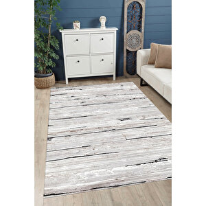 Dijital Kaymaz Yıkanabilir Modern Gri̇ Mutfak Halısı Salon Halısı Yolluk 100x400 cm
