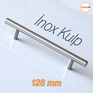 Alteta 128 Mm İnox Metal 10 Adet Mobilya Mutfak Çekmece Dolap Dolabı Kapak Kulbu Kulpu Kulpları