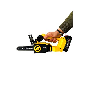 Kömürsüz Motor Yağ Pompalı Dal Budama Testeresi Çift Bataryalı Çift Palalı Akülü Ağaç Kesme Makinesi
