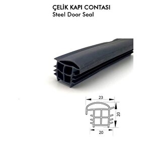 Çelik Kapı Contası Çelik Kapı Kasa Fitili 20 Mm 6 Metre Siyah