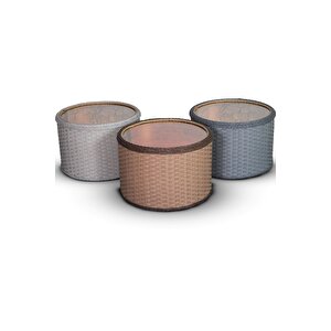 Lumi̇s Kahve Rattan Di̇psi̇z Kuyu Kahverengi
