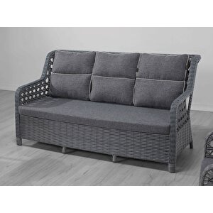 METATEK Fındık İki̇ Ki̇şi̇li̇k Rattan Salıncak Krem