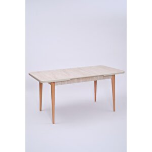 Norte Traverten Boyalı Mdf Mutfak Masa Takımı 80x130