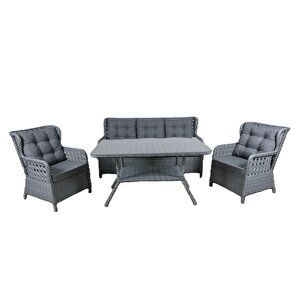 Montego Rattan Bahçe Takimi 3+1+1+masa Gri