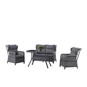 Artos Rattan Bahçe Takimi 2+1+1+masa Gri
