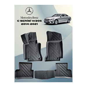 Mercedes C Serisi W205 2014-2021 Arası Uyumlu 5,5d Havuzlu Paspas Tpe Malzeme
