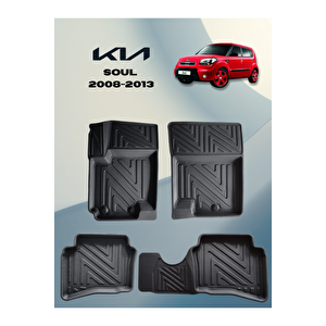 Kia Soul 2008-2013 Arası Uyumlu 5,5d Havuzlu Paspas Tpe Malzeme