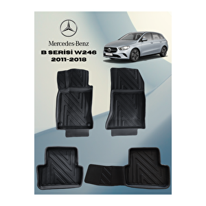 Mercedes B Serisi W246 2011-2018 Arası Uyumlu 5,5d Havuzlu Paspas Tpe Malzeme
