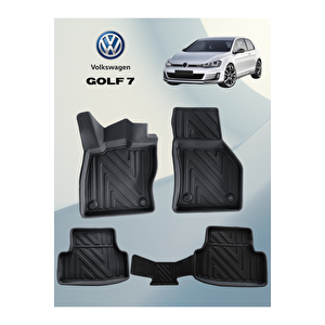 Volkswagen Golf 7 2012-2019 Arası Uyumlu 5,5d Havuzlu Paspas Tpe Malzeme