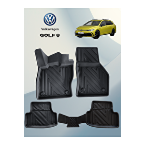Volkswagen Golf 8 2019+ (otomatik)sonrası  5,5d Havuzlu Paspas Tpe Malzeme