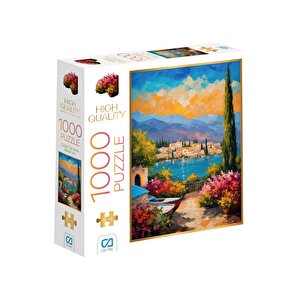 Çiçekli Veranda 1000 Parça 2,2mm Kalınlık 48x68cm Profesyonel Hobi Puzzle Yapboz Serisi