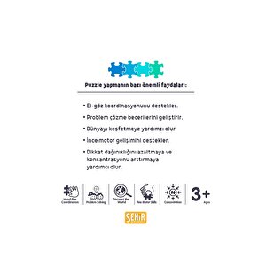 Dinazorlar 24 Parça 50x70cm Çocuk Yer-zemin Puzzle Yapboz Serisi