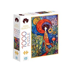 Pelerinli Kadın 1000 Parça 2,2mm Kalınlık 48x68cm Profesyonel Hobi Puzzle Yapboz Serisi