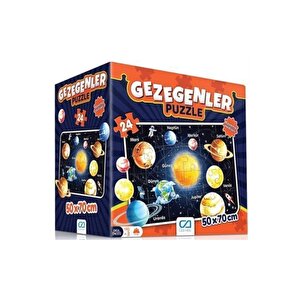 Gezegenler 24 Parça 50x70cm Çocuk Yer-zemin Puzzle Yapboz Serisi