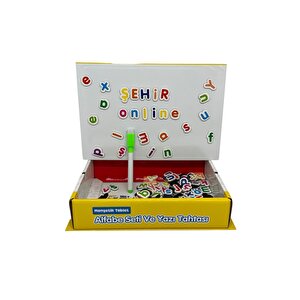 4+ Yaş 162 Parça Manyetik Tablet Alfabe Seti Ve Yazı Tahtası Eğitici Ve Öğretici Aktivite Oyunu