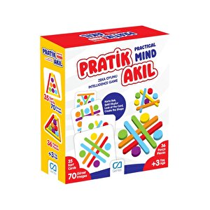 Pratik Akıl 3+ Yaş Çocuklar Için 36 Parça 70 Görselli Eğitici Şekil Oluşturmalı Zeka Oyunu