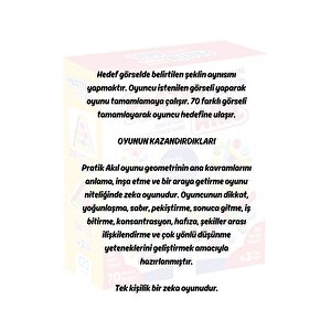 Pratik Akıl 3+ Yaş Çocuklar Için 36 Parça 70 Görselli Eğitici Şekil Oluşturmalı Zeka Oyunu