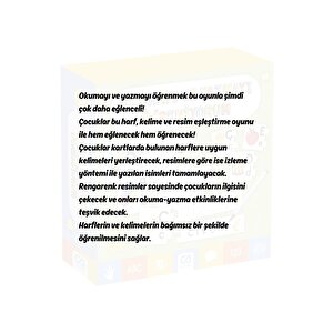 Okumayı Ve Yazmayı Öğreniyorum 3+ Yaş Çocukları Için 87 Parçalı Eğitici Eşleştirme Oyunu