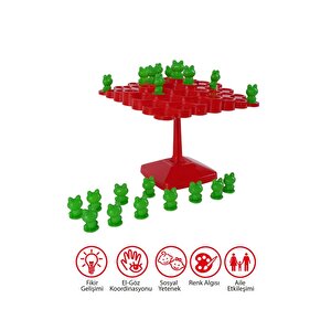 Frog Balance Game Denge Oyunu 3+ Yaş Için Çok Oyunculu Süper Eğlenceli Eğitici Aile Oyunu
