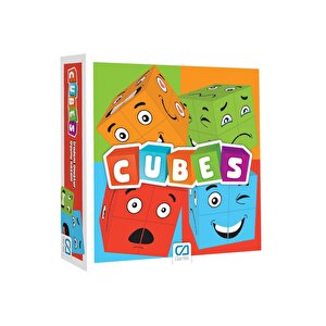 Cubes Eğitici Öğretici İfadeli Küp Bulma Oyunu - Duyusal Oyuncak Komik İfadeli Küp Yüzler Kutu Oyunu