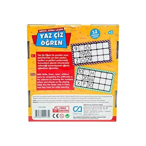 Ca Games Yaz Çiz Öğren 3+ Yaş Ve Üzeri Çocuklar Için 12 Parçalı Eğitici Etkinlik Oyunu