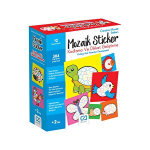 Mozaik Sticker 2+ Yaş Çocuklar Için Eğitici Kodlama Ve Dikkat Geliştirme Etkinlik Oyunu