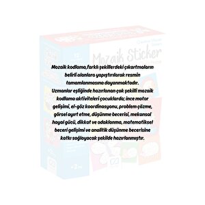 Mozaik Sticker 2+ Yaş Çocuklar Için Eğitici Kodlama Ve Dikkat Geliştirme Etkinlik Oyunu