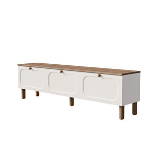 1280 Monza 180 Cm (membran Mdf Kapaklı) Bohem Tv Ünitesi Sepet-beyaz