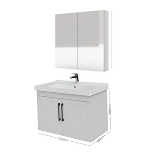 D20 80 Cm Lake Aynalı Dolaplı Banyo Takımı