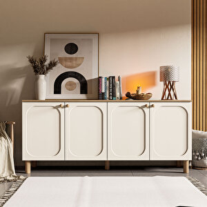 1700 Monza 180 Cm (membran Mdf Kapaklı) Bohem Konsol Sepet-beyaz