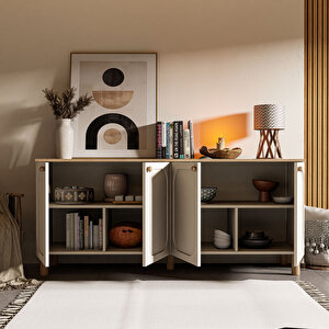 1700 Monza 180 Cm (membran Mdf Kapaklı) Bohem Konsol Sepet-beyaz