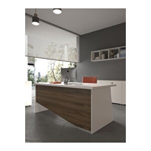 Festival Ofis Masası - Ofi̇s-7-1-2-160x60 Beyaz - Ceviz
