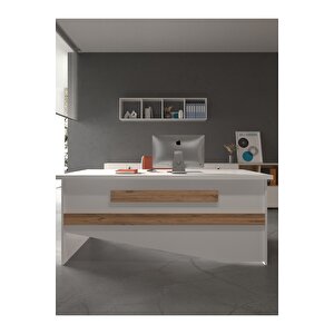 Festival Ofis Masası - Ofi̇s-10-1-6-180x60 Beyaz - Çam